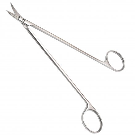 Ножиці медичні загострені, вертикально - зігнуті. Довжина 16,0 см